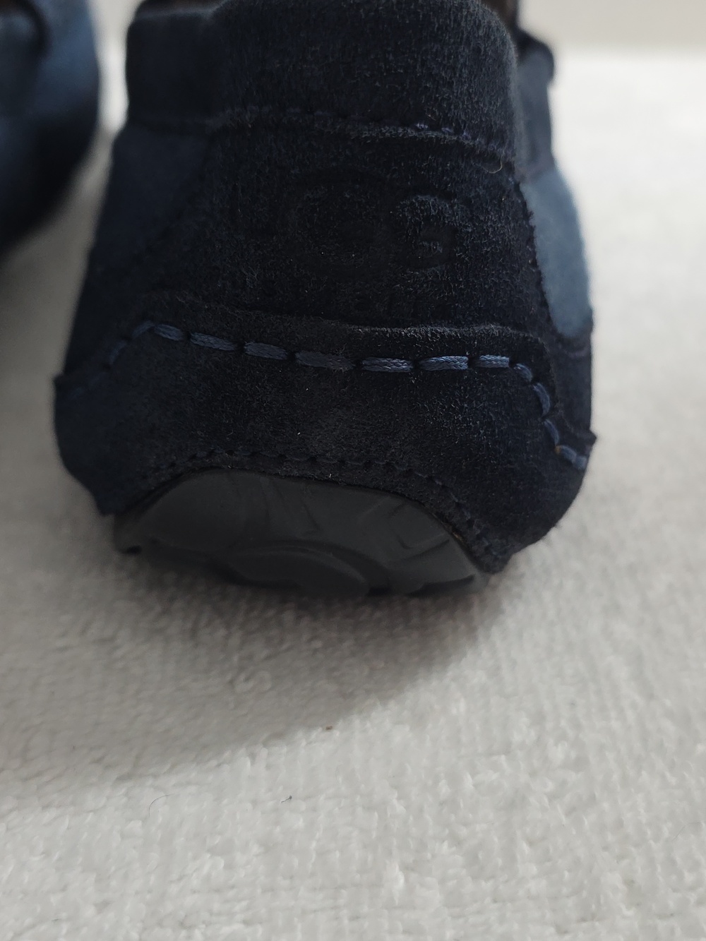 Ugg Australia Mens 12 Alder Navy Blue Driving Shearling Loafers Nice Clean Guc - Picture 7 of 16